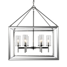 Golden 2074-6 CH-CLR - Wry Lighting Smyth 6-light Chandelier in Chrome